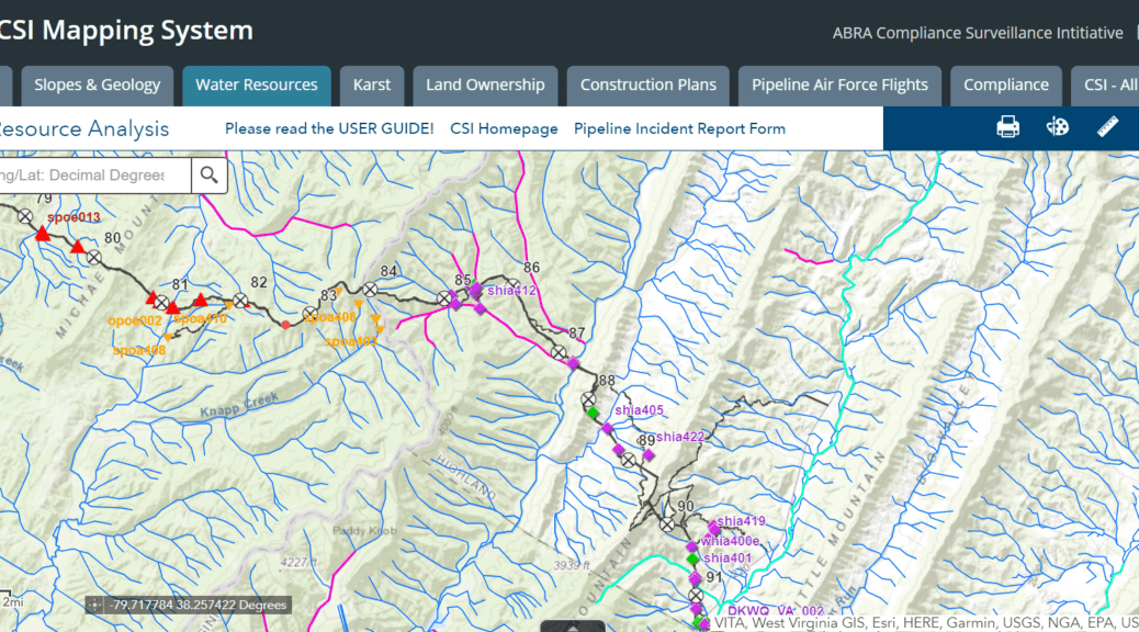 New Pipeline CSI Website Goes Live - Wild Virginia